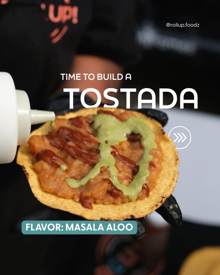 Back at it with another Rollup! Foodz tutorial! This time we’re breaking down the halal Masala Aloo Tostada.